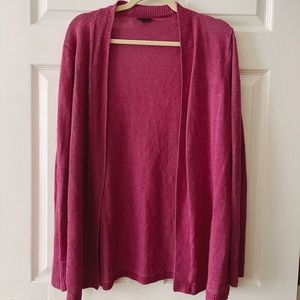 Talbots | Magenta Open Knit Cardigan | Size XL